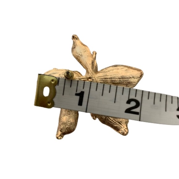 Big Gold Flower Statement Earrings Petals Jewelry - Picture 4 of 12